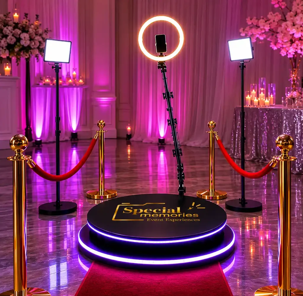 360 photo booth rental with slow motion videos for weddings and private events in Miami, Florida