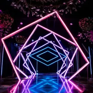 Rectangular LED arch tunnel rental for a wedding or corporate event in Hollywood, Florida