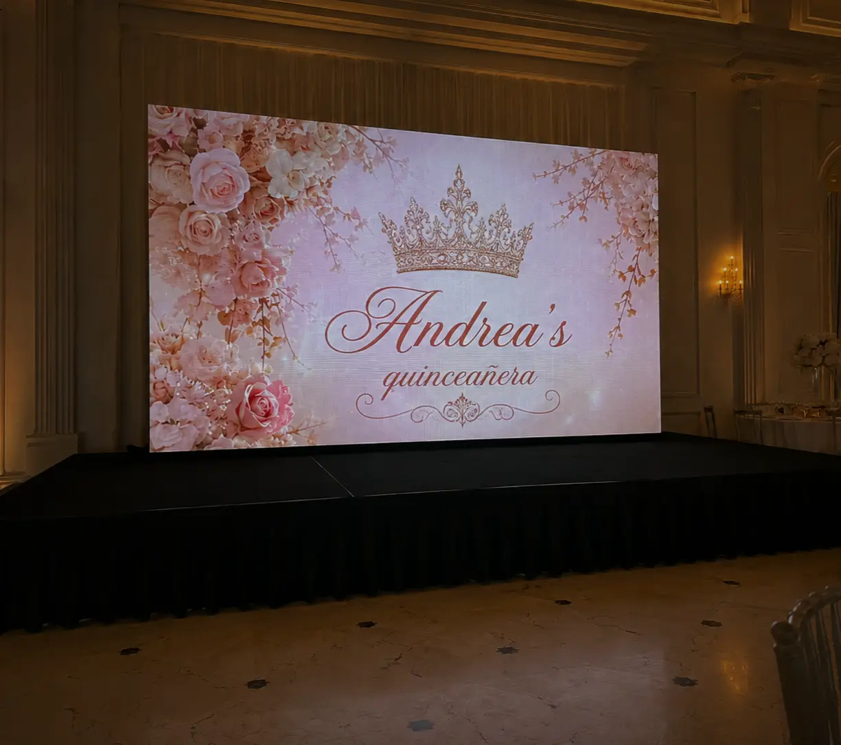 LED video wall rental for a corporate presentation and event in Palm Beach