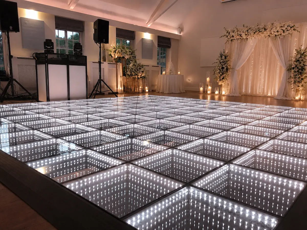 Infinity LED dance floor for a luxury wedding in Miami