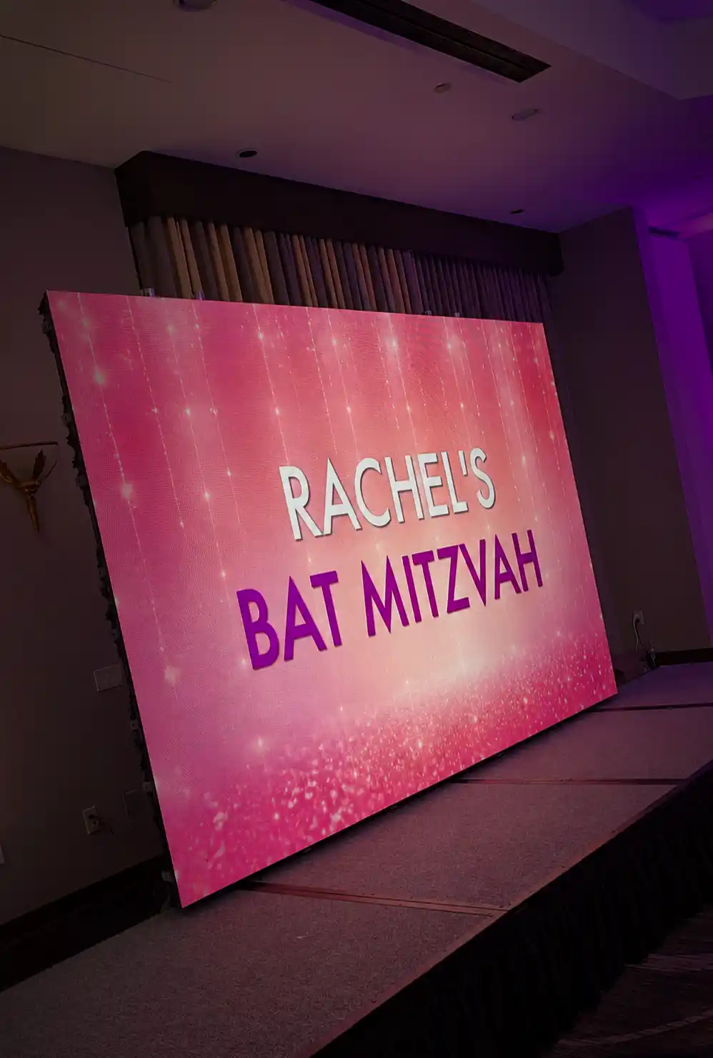 8.4 by 7 foot LED video wall rental for a quinceañera in Miami