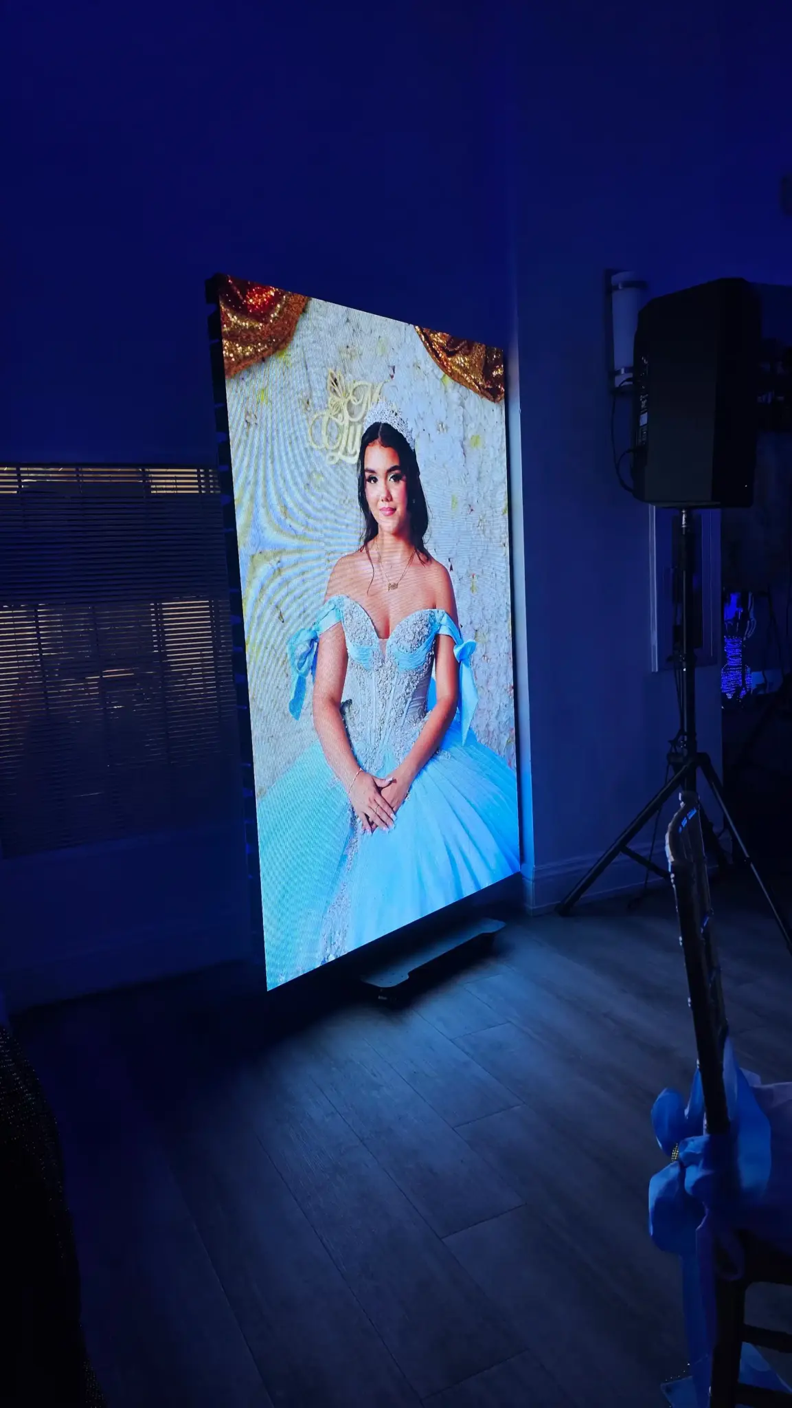 Vertical LED screen rental in Miami for weddings and corporate events