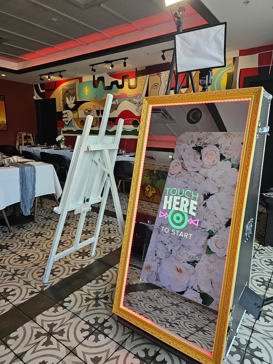 Interactive Magic Mirror Photo Booth rental for corporate events in Fort Lauderdale.