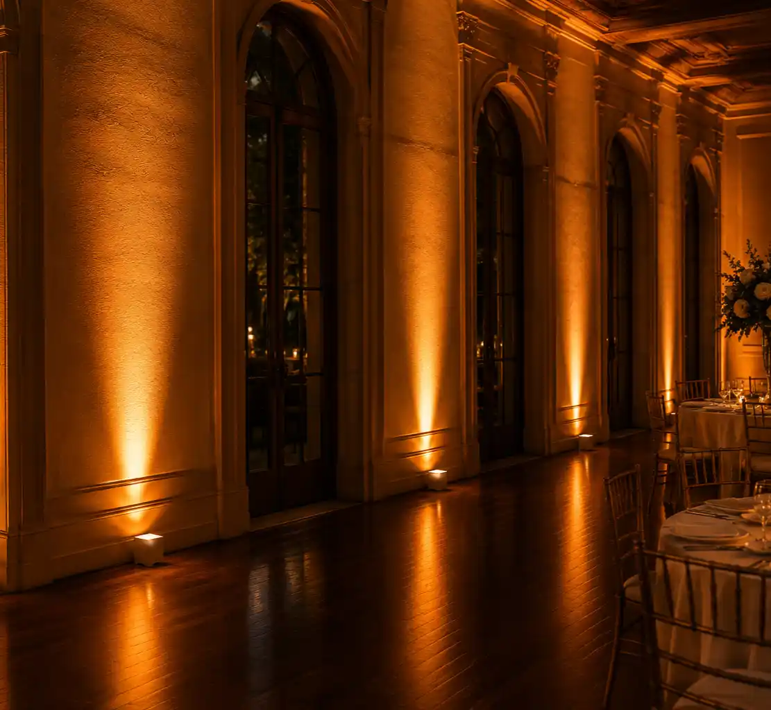 Wireless wedding uplighting rental in Miami Broward and Palm Beach