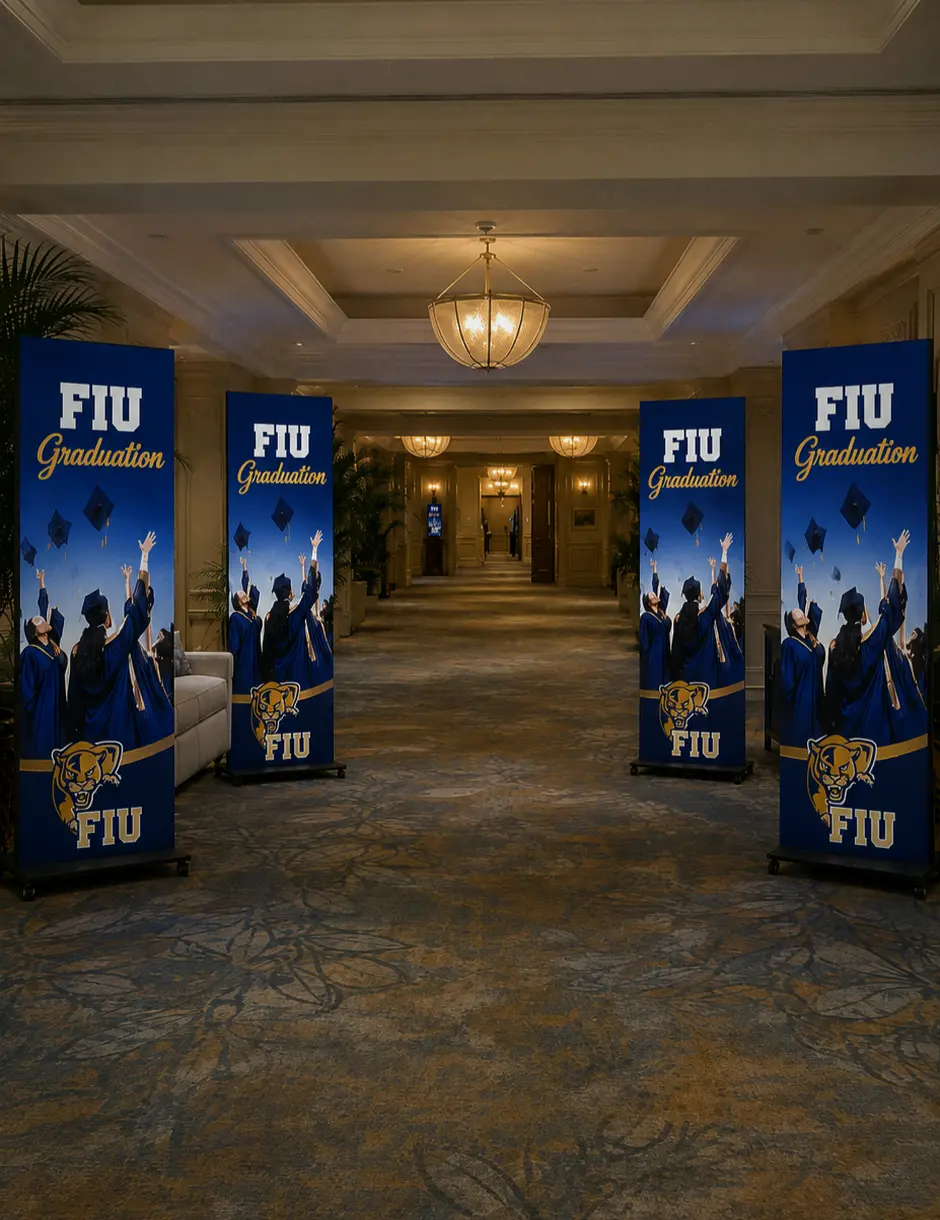 Digital LED poster displays in West Palm Beach with customized event visuals