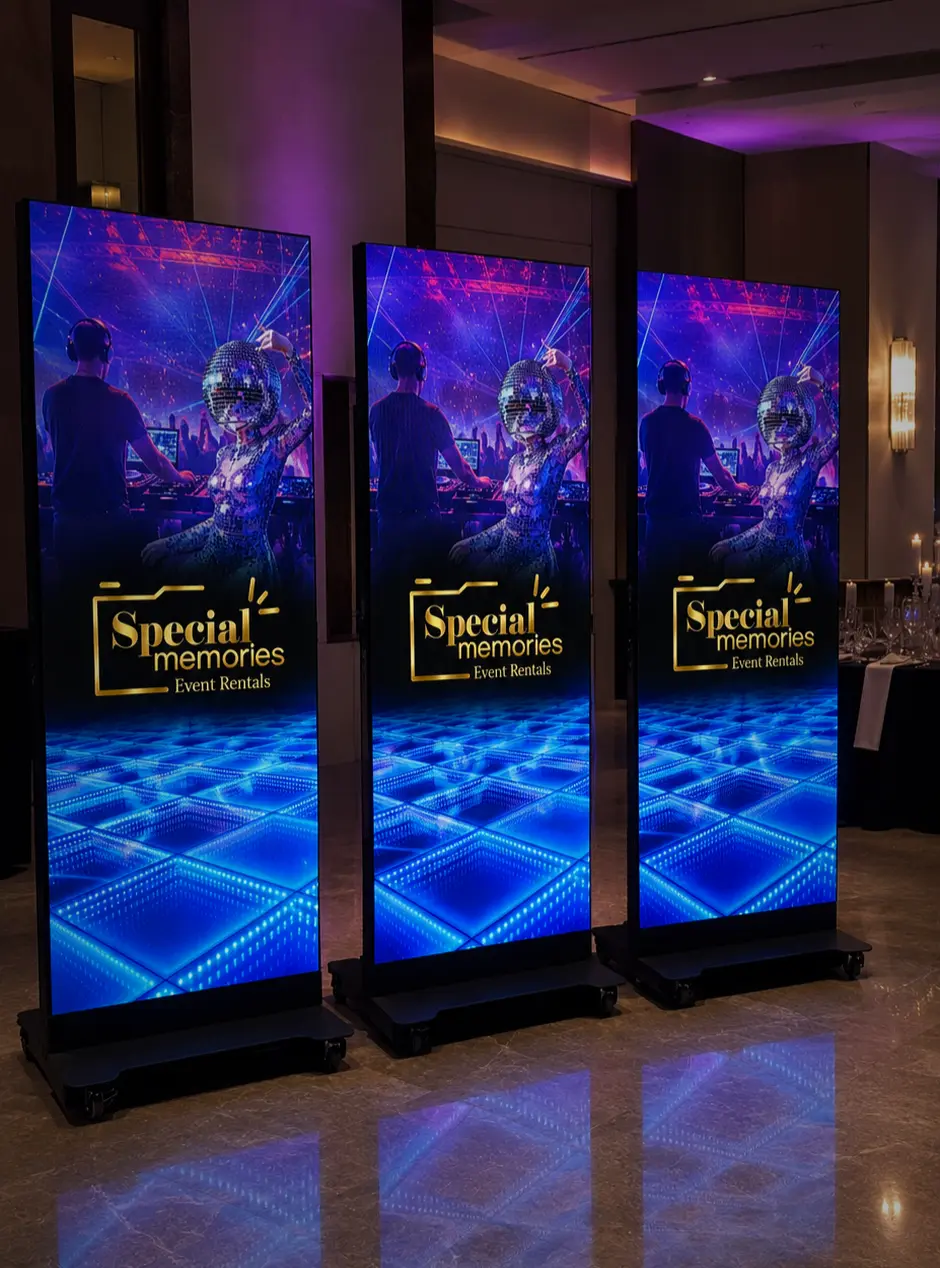 LED digital signage displays in Palm Beach showing custom entertainment graphics
