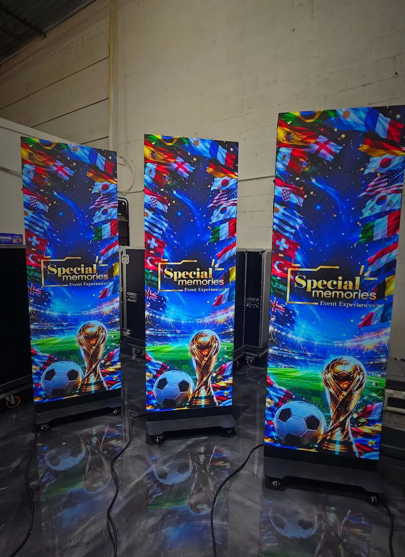 LED advertising poster screens for South Florida events with custom branded content