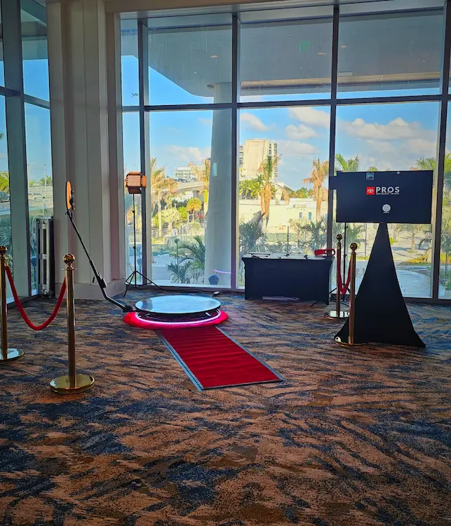360 Photo Booth setup for a Toyota corporate event in Fort Lauderdale