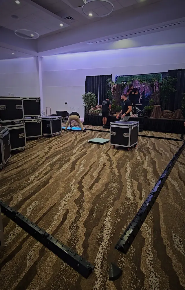 Illuminate Event Venue ballroom in Sunrise before the Infinity LED dance floor installation