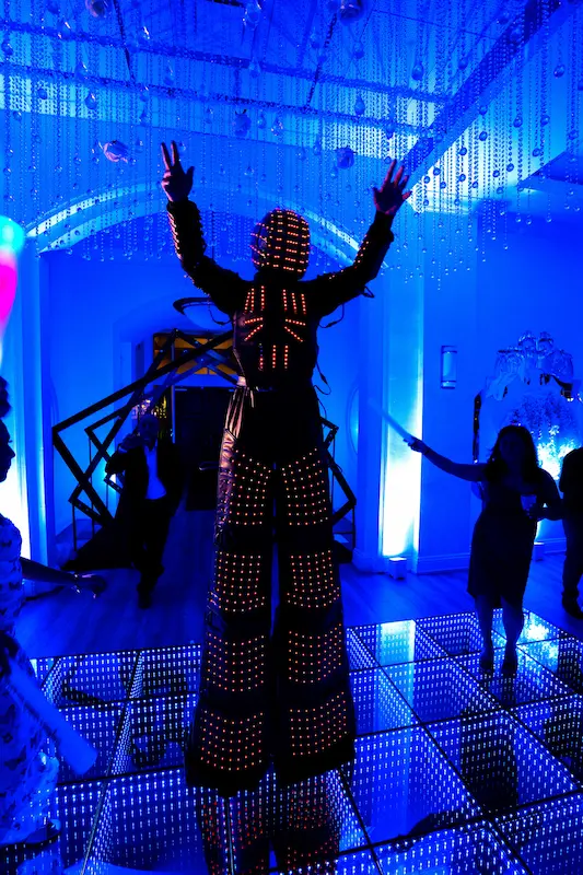 LED Robot entertainment at a Quinceañera in Palm Beach