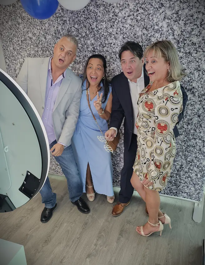 Self-service iPad Pro photo booth used for lead capture at a Miami Beach corporate expo